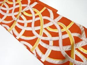 アンティーク　抽象模様織出し名古屋帯（着用可）